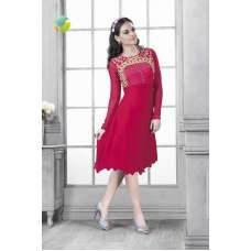 Dark Pink Readymade Top Indian Party Style Kurti