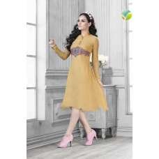 Gold Indian Formal Kurti Readymade Designer Tunic