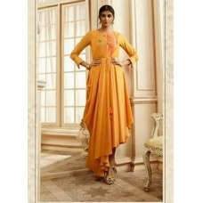 Yellow Indian Designer Kaftan Fancy Party Wear Gown