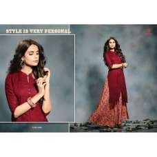 Red Straight Cut Cotton Kurti Summer Wear