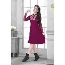 Elegant Maroon Kurti Pakistani Ladies Tops Tunics