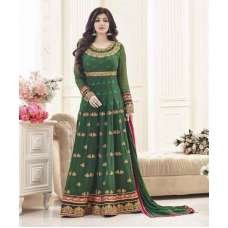 Green Indian Wedding Gown Desi Mehndi Mayoun Anarkali Dress