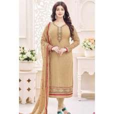 59001 BEIGE LAVINA SEMI-STITCHED EMBROIDERED AYESHA TAKIA SALWAR SUIT