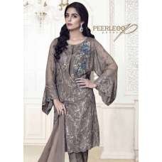 ZBD06 GREY MARIA B STYLE PAKISTANI SALWAR KAMEEZ SUIT