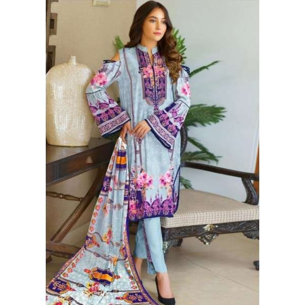 Sky Blue Summer Lawn Salwar Kameez