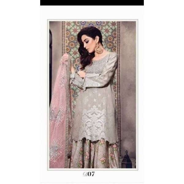 BEIGE MARIA B LUXURY LAWN READY MADE SUIT