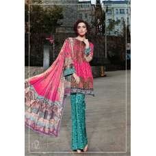 MARIA B PINK AND TURQUOISE PAKISTANI STYLE READY MADE SUIT
