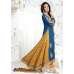 BLUE MEHZABI PARTY WEAR LONG STRAIGHT SALWAR KAMEEZ