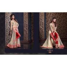 MS2312 - Cream And Red HARMAN PARTY WEAR SUIT MS2312 - Cream And Red HARMAN PARTY WEAR SUIT