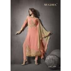 MG10018 PEACH ECHO SOLITAIRE MUGDHA GEORGETTE SALWAR KAMEEZ SUIT