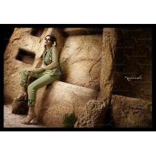 Green & Gold Dust Wedding Wear Salwar Suit