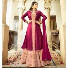 PINK GEORGETTE JACKET STYLE NITYA INDIAN PARTY WEAR DRESS PINK GEORGETTE JACKET STYLE NITYA INDIAN PARTY WEAR DRESS