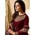 MAROON EMBROIDERED FLOOR LENGTH INDIAN ANARKALI SUIT 