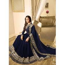 BLUE INDIAN STYLE EMBROIDERED ANARKALI GOWN BLUE INDIAN STYLE EMBROIDERED ANARKALI GOWN