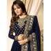 BLUE INDIAN STYLE EMBROIDERED ANARKALI GOWN BLUE INDIAN STYLE EMBROIDERED ANARKALI GOWN