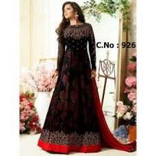 BLACK FAUX GEORGETTE DESIGNER ANARKALI SUIT BLACK FAUX GEORGETTE DESIGNER ANARKALI SUIT