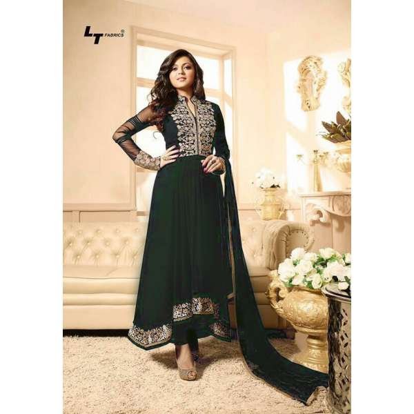 GREEN LT NITYA PARTY WEAR ANARKALI SUIT 