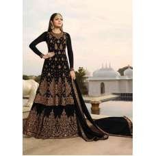 Black Heavy Embroidered Indian Wedding Lehenga