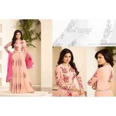 86003-H PEACH LT NITYA PURE GEORGETTE PARTY WEAR DESIGNER SUIT 86003-H PEACH LT NITYA PURE GEORGETTE PARTY WEAR DESIGNER SUIT