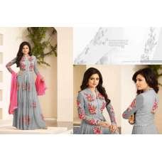 86003-E LILAC GREY LT NITYA PURE GEORGETTE PARTY WEAR DESIGNER SUIT