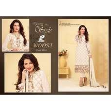 N3998 WHITE NOORI DESIGNER GEORGETTE SALWAR KAMEEZ SUIT