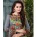 2006 GREY PASHMINA SARANG SALWAR KAMEEZ WITH PRINTED SHAWL