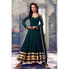 Green Queen Floor Length Dress Semi Stitched Anarkali Green Queen Floor Length Dress Semi Stitched Anarkali