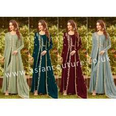 INDIAN PAKISTANI PARTY WEAR FRONT SLIT FLOOR LENGTH DRESS (4  weeks delivery)