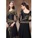 Black Gold Maxi Dress Designer Gown Anarkali Suit 