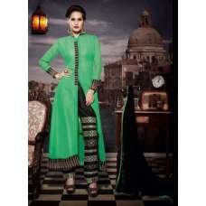 ZRSF-10115 GREEN AND BLACK STUNNING MUSK VOL 2 SEMI STITCHED SUIT