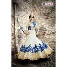Off White Gown Long Evening Dress Party Wear Anarkali Off White Gown Long Evening Dress Party Wear Anarkali