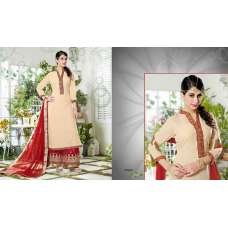 Womens Cream Dress Top Red Palazzo Indian Suit 