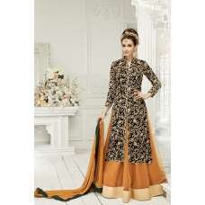 Black & Mustard Embroidered Indian Designer Lehenga Set Black & Mustard Embroidered Indian Designer Lehenga Set