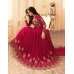 SA-101 RED SAJJAN ALAAMIN PUNJABI STYLE ANARKALI OUTFIT
