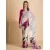 CREAM AND PINK SUMMER ABSTRACT PRINTED SEMI STITCHED SAREE CREAM AND PINK SUMMER ABSTRACT PRINTED SEMI STITCHED SAREE