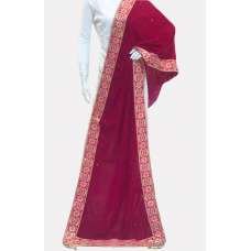 Hot Pink Fancy Velvet Winter Shawl