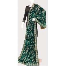 Green Embroidered Fancy Shawl