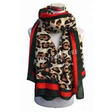 New Animal Leopard Printed Chiffon Scarf