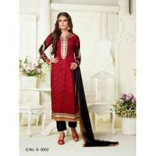 5002 RED AND BLACK SHAZIYA PARTY WEAR SALWAR KAMEEZ SUIT