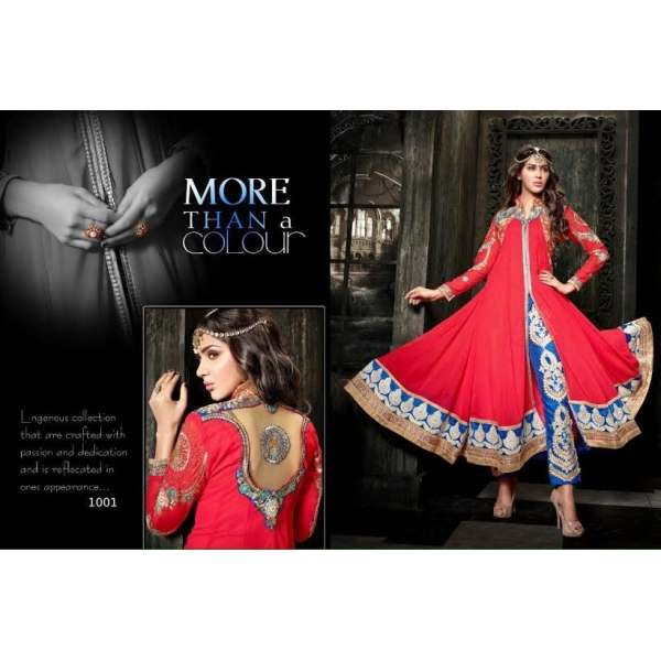 Red Princess Dress Party Wear Anarkali Frock