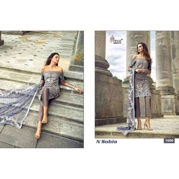 Grey Sobia Nizar Embroidered Salwar Suit 