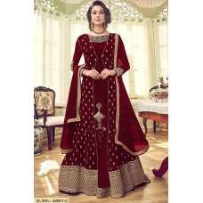 RED GEORGETTE INDIAN JACKET STYLE PARTY WEAR 