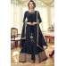 NAVY BLUE GEORGETTE INDIAN JACKET STYLE ANARKALI DRESS