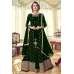 GREEN GEORGETTE INDIAN JACKET STYLE ANARKALI DRESS