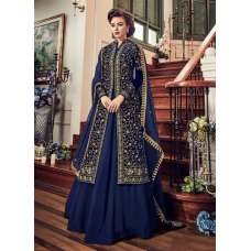 Navy Blue Ethnic Indian Designer Anarkali Dress