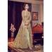 GREEN HEAVY EMBROIDERED INDIAN WEDDING SLIT STYLE NET DRESS GREEN HEAVY EMBROIDERED INDIAN WEDDING SLIT STYLE NET DRESS