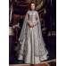 Silver Net Floor Length Wedding Anarkali Dress