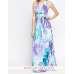 Lovely Encrusted Open Back Printed Maxi Dress