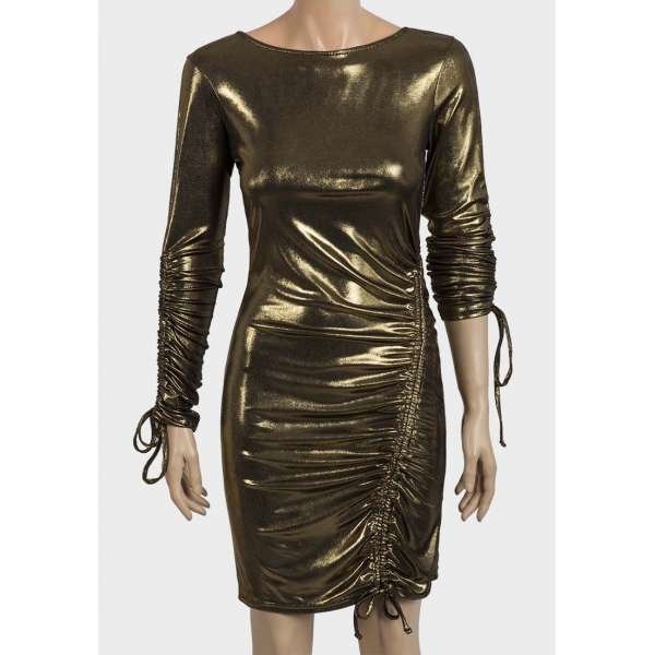 Gold Shimmer Party Dress