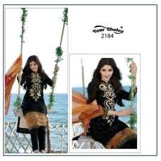 BLACK PAKISTANI STYLE LAWN COTTON SALWAR KAMEEZ 